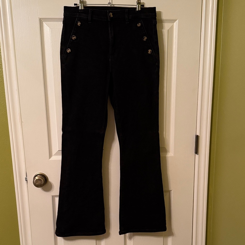 Ann Taylor Black Flare & Wide Leg Jeans